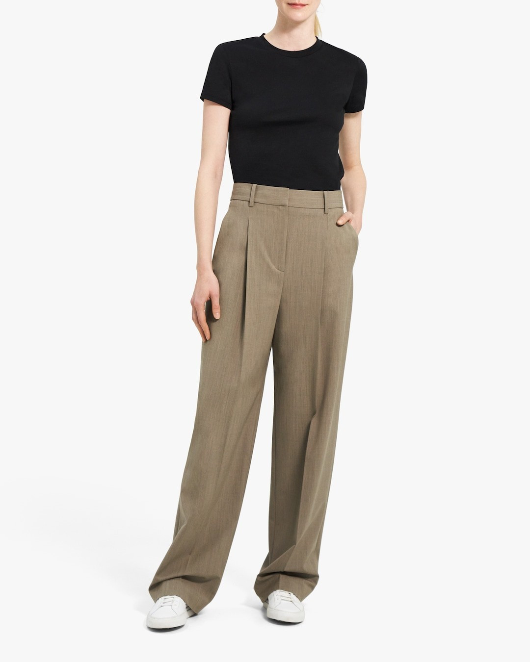 Pleated High-Waist Trousers | Olivela