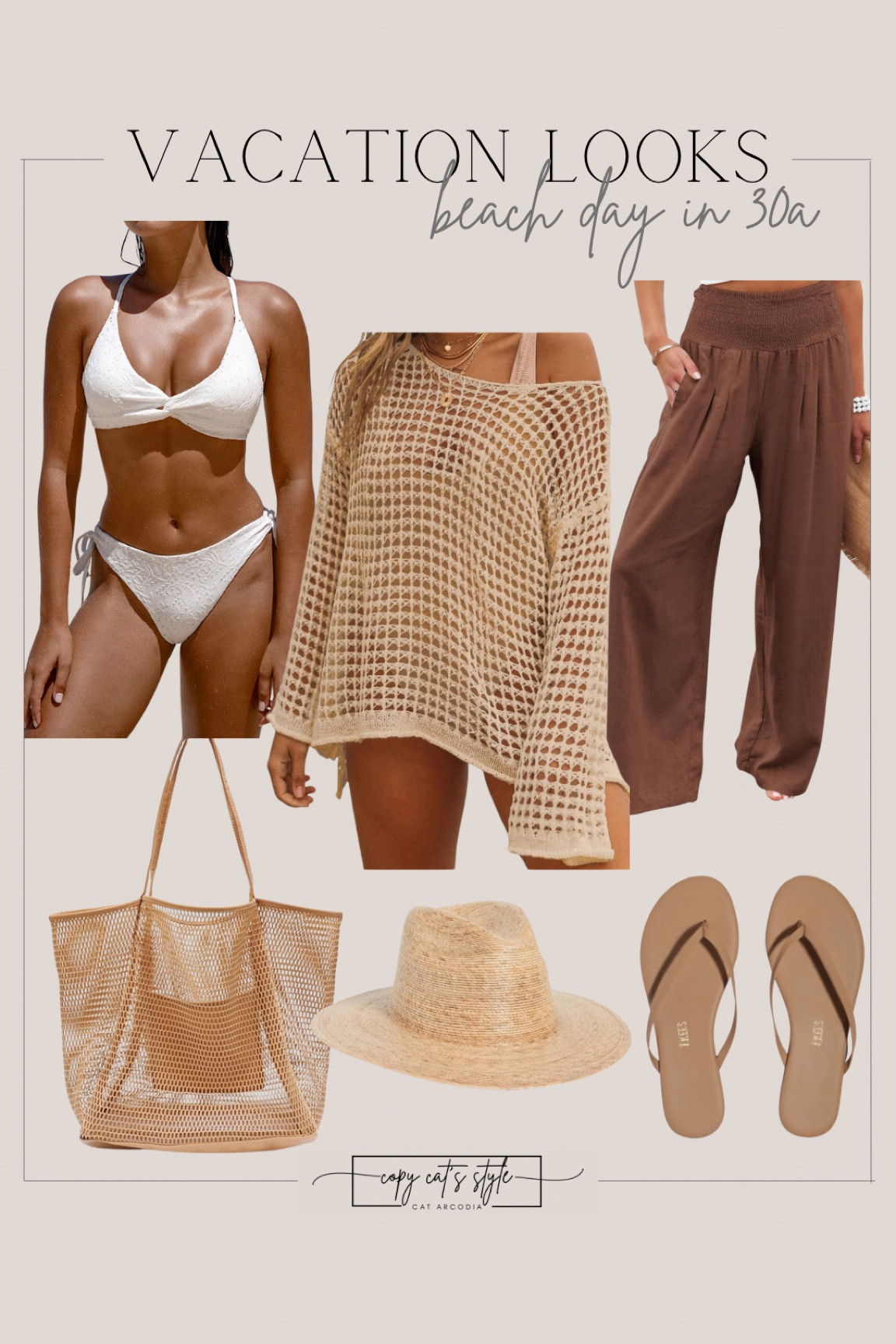 Vacation Looks, beach day in 30a, resort wear, travel style, swim, coverup, beach tote, flip flops, white bikiniis

#LTKStyleTip #LTKTravel #LTKSwim