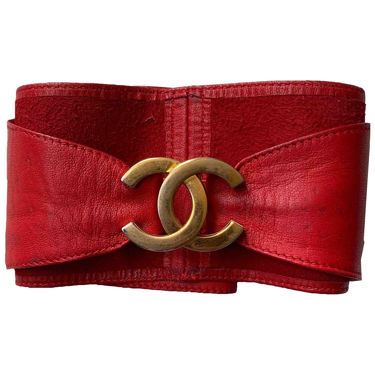 Chanel Red Leather belt for Women 70 cm | Vestiaire Collective (Global)