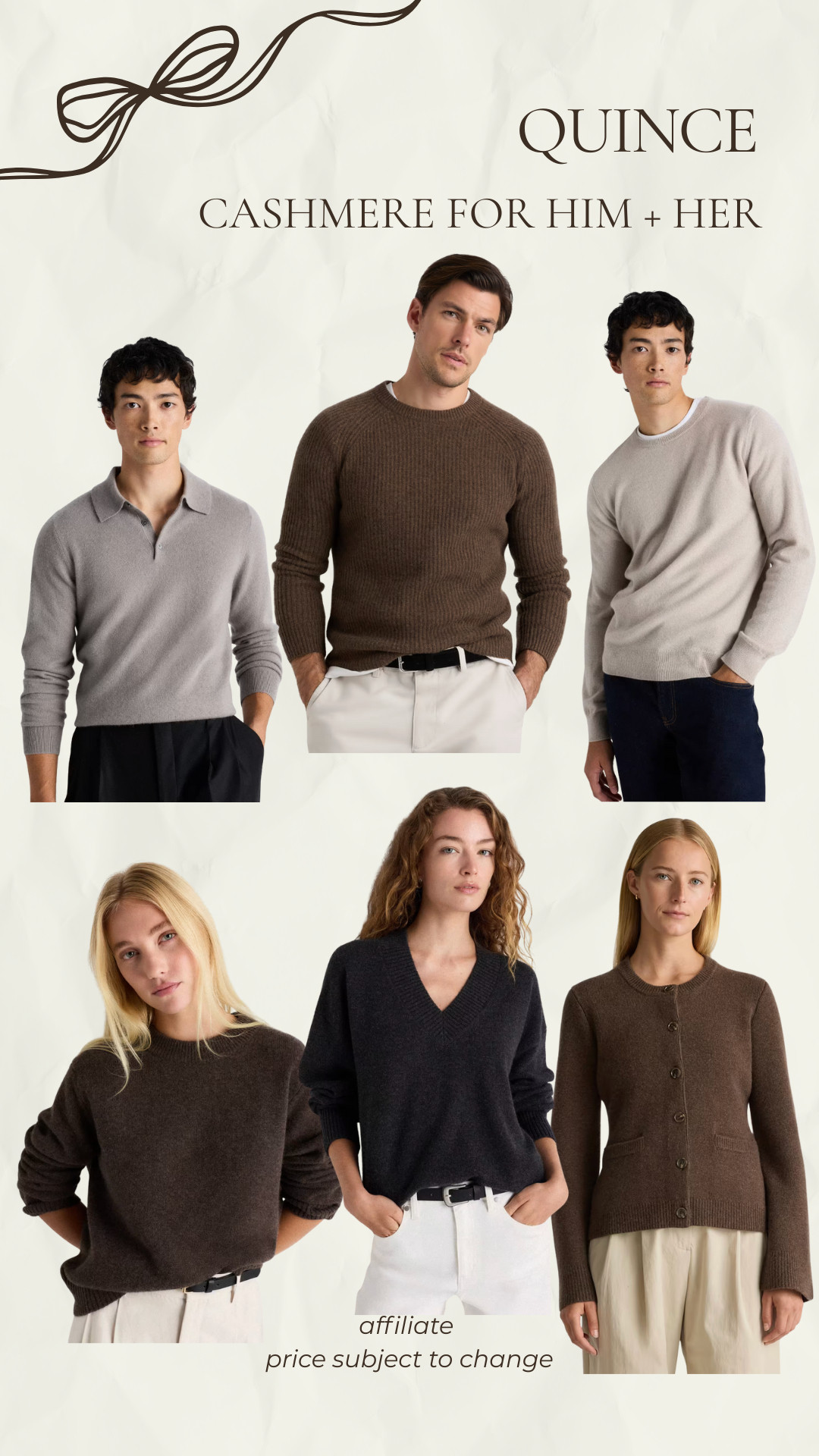 Quince: Finally Available in Canada!

Cashmere for Him + Her 

 #LTKcanada #LTKsale