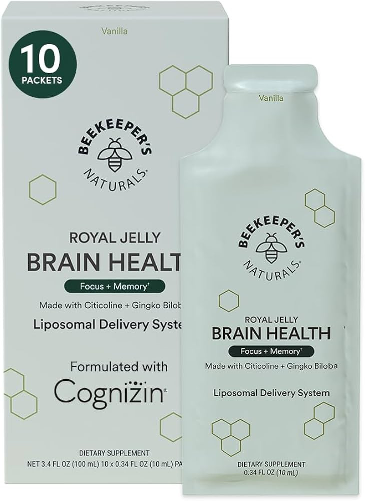 Nootropic Brain supplement by Beekeeper's Naturals, 500mg Citocoline, Ginkgo Biloba, Bacopa Monni... | Amazon (US)