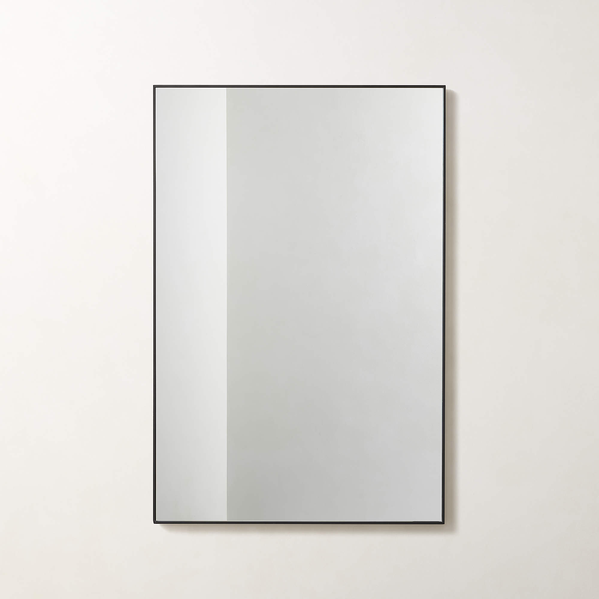 Infinity Black Rectangular Wall Mirror 24"X36" | CB2