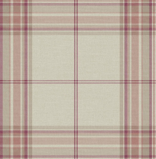 A-Street Prints Haberdashery Westley Magenta Wallpaper | DecoratorsBest