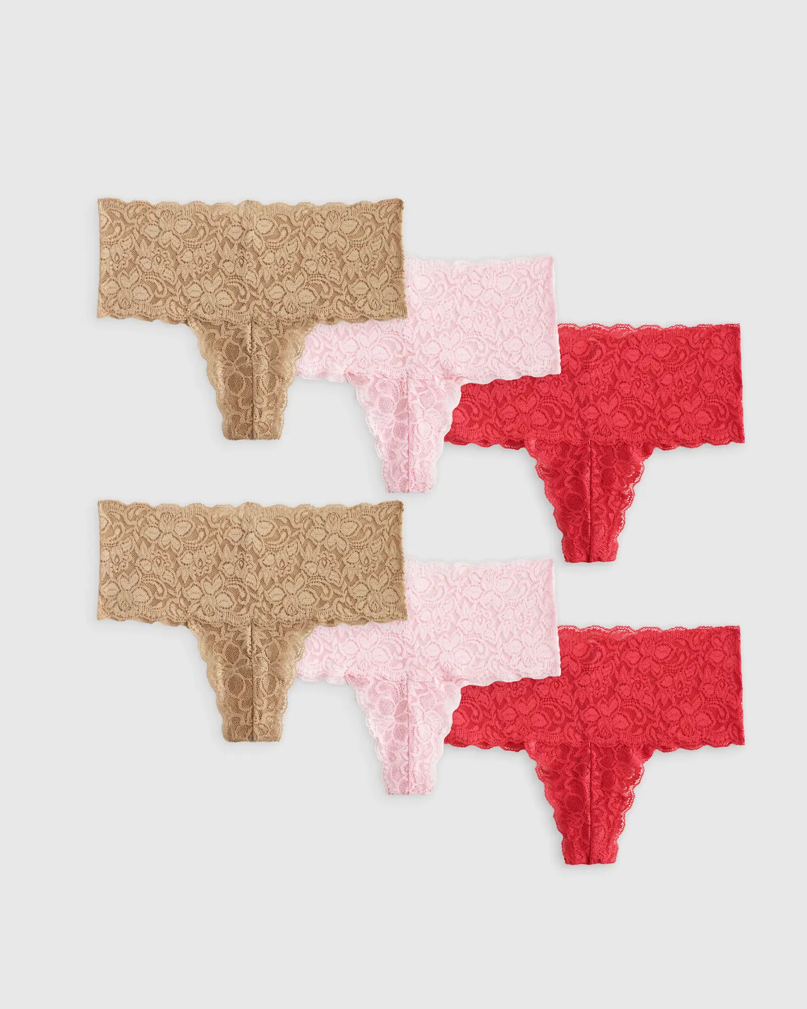 Stretch Lace Thong (6-pack) | Quince