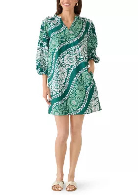 Women's Three-Quarter Ruffle Sleeve Dress | Belk