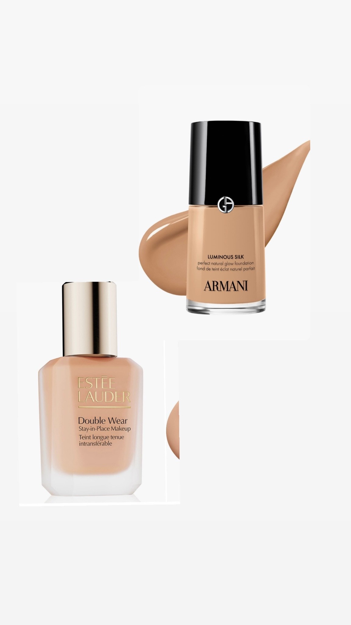My two favorite foundations - perfect full coverage and go on so smooth.