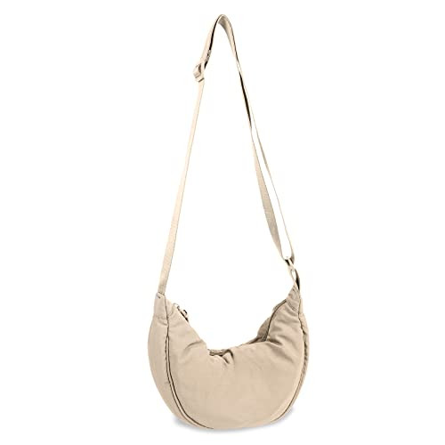 Amazon.com: Nylon Crescent Crossbody Bag for Women Purses Trendy Men,Small Travel Sling Bag Hobo,... | Amazon (US)
