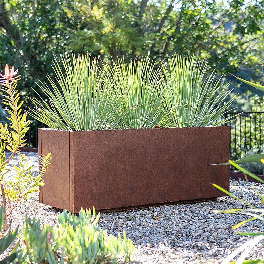 Veradek Corten Steel Indoor/Outdoor Planters | West Elm (US)