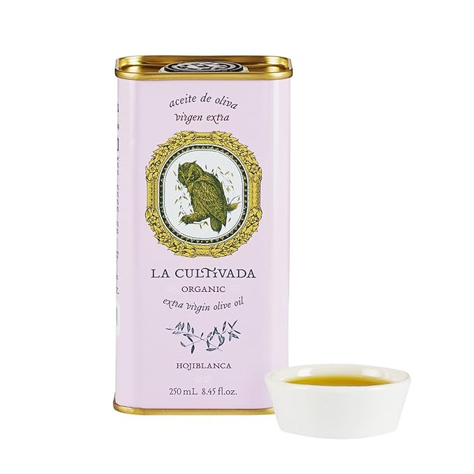 La Cultivada, Hojiblanca Pink Organic Extra Virgin Olive Oil in Decorative Small Pink Tin, 8.5 fl... | Amazon (US)