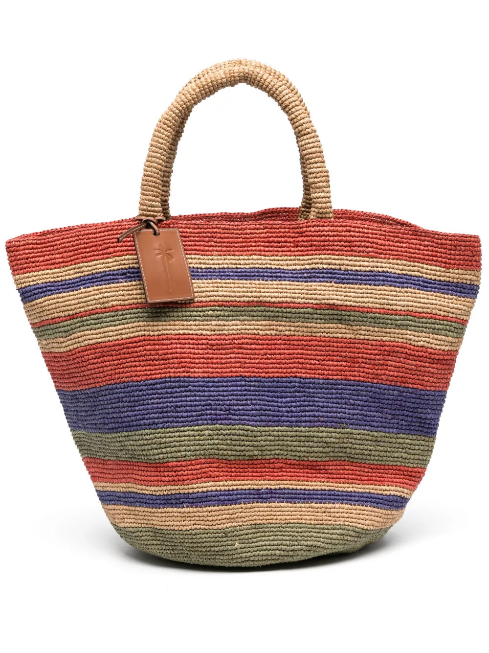 striped raffia tote bag | Farfetch Global
