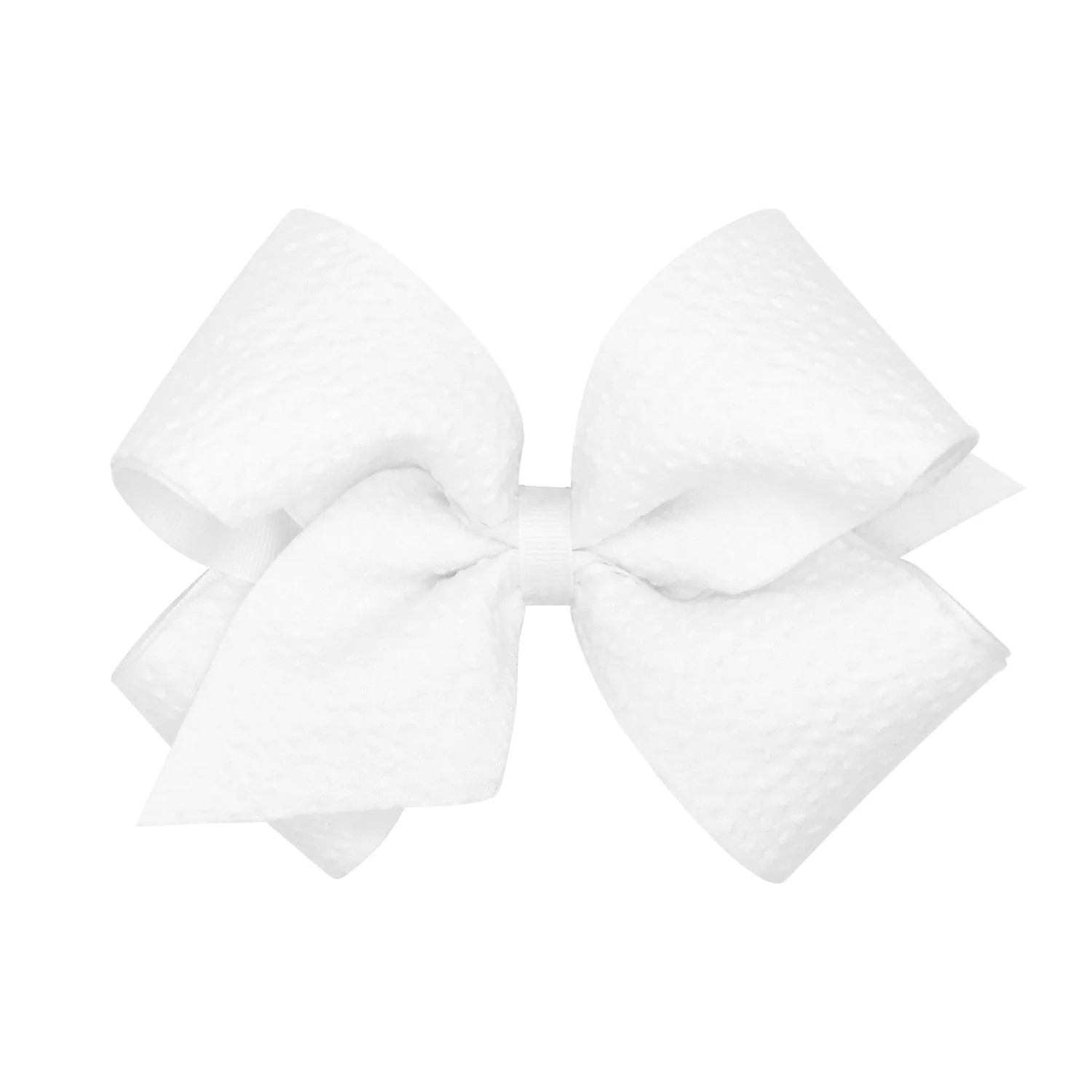 Seersucker Overlay Hair Bow | Classic Whimsy
