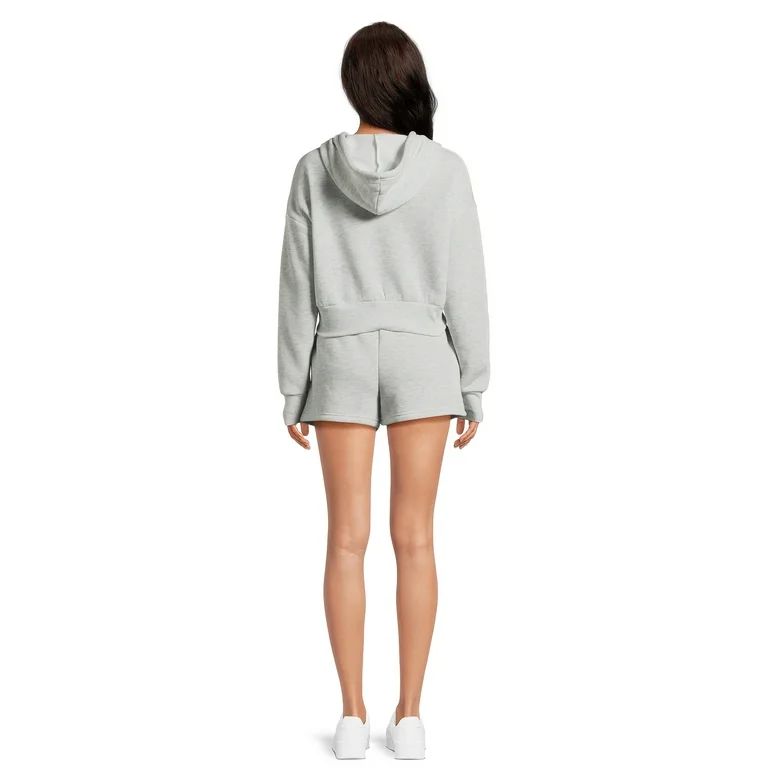 Liv & Lottie Juniors Fleece Zip Up Hoodie and Shorts Set, 2-Piece | Walmart (US)