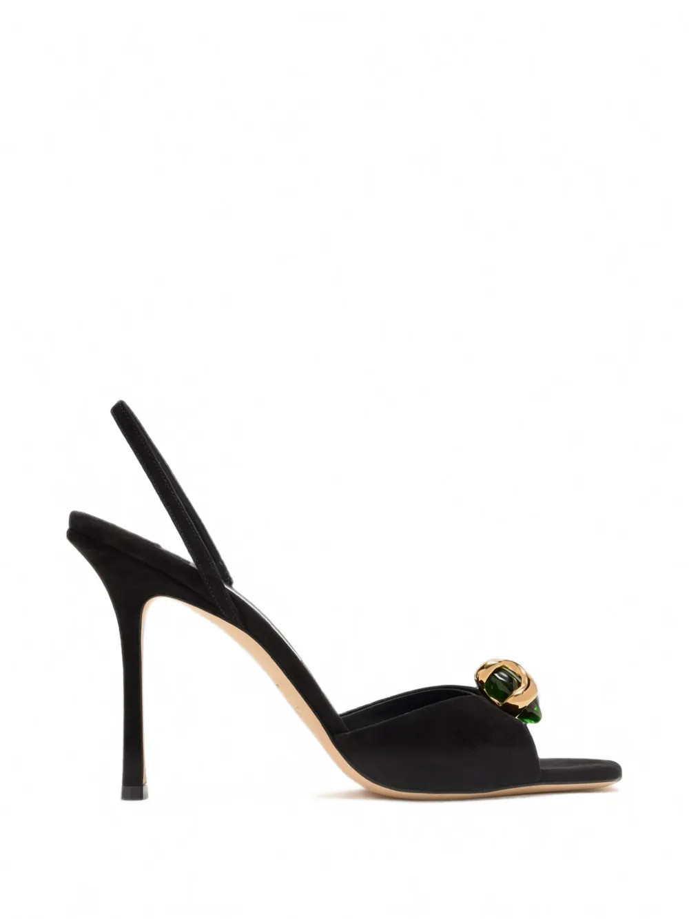 Jimmy Choo Emani suede slingback sandals - Black | Farfetch Global