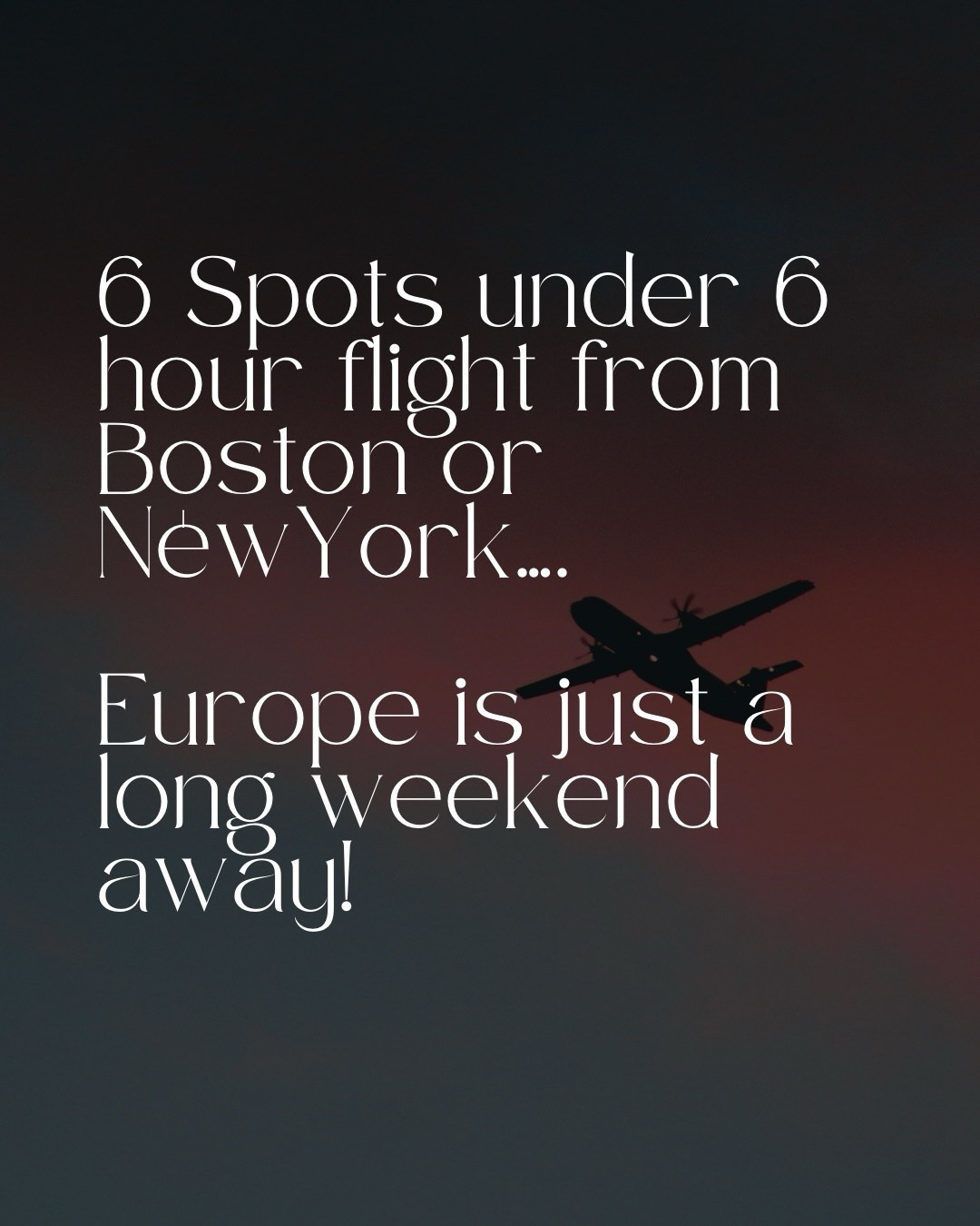 Europe from NYC/BOS is not “far.” It’s one red-eye and a decent sleep mask away. Here are 6 of the shortest routes — with a 🔥 Hot tip: for each 👇

🇮🇸 Reykjavik, Iceland (~5–6 hrs)
Glaciers, waterfalls, geothermal everything.
🔥 Hot tip: Go straight from the airport to a lagoon, shower, reset your clock, and push through the first day. Do not nap.

🇵🇹 Azores (~5 hrs from Boston)
Crater lakes, thermal springs, dramatic cliffs.
🔥 Hot tip: Rent the car. The best viewpoints and hidden hot springs are not tour-bus accessible.

🇮🇪 Dublin (~5.5–6 hrs from Boston)
Walkable, friendly, easy Europe entry point.
🔥 Hot tip: Take the DART train to Howth for a coastal cliff walk — 30 minutes and it feels completely different from the city.

🇬🇧 Edinburgh (~6 hrs seasonal)
Castles, cobblestones, Highlands energy.
🔥 Hot tip: Book one small-group Highlands tour early in your trip. The scenery is the real showstopper.

🇵🇹 Lisbon (~6 hrs from Boston)
Tiles, trams, rooftop wine.
🔥 Hot tip: Stay slightly outside the busiest tourist blocks (Alfama/Principe Real). You’ll sleep better and still walk everywhere.

🇫🇷 Paris (~6–6.5 hrs from NYC)
Cafés, museums, long Seine walks.
🔥 Hot tip: Choose one arrondissement per day and linger. Paris rewards slow mornings, not packed itineraries.

Europe is closer than we make it.
If you had 72 hours, which one are you booking first? ✈️