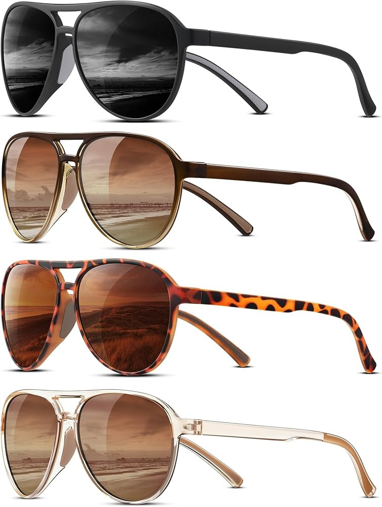 Polarized Aviator Sunglasses for Women Men Sports Style UV400 Protection Running Sun Glasses Vint... | Amazon (US)