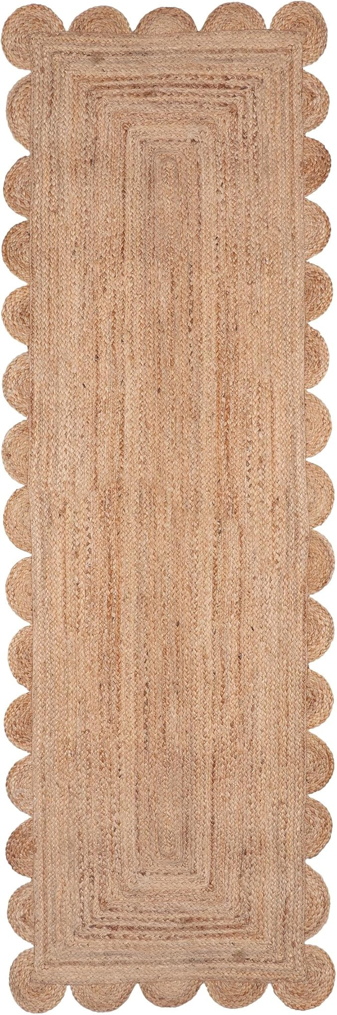 2x3, 2x4, 2x5,2x6 Ft. Natural Jute Scalloped Rug, Bohemian Scallop Rug, Natural Jute Rug, Boho De... | Amazon (US)