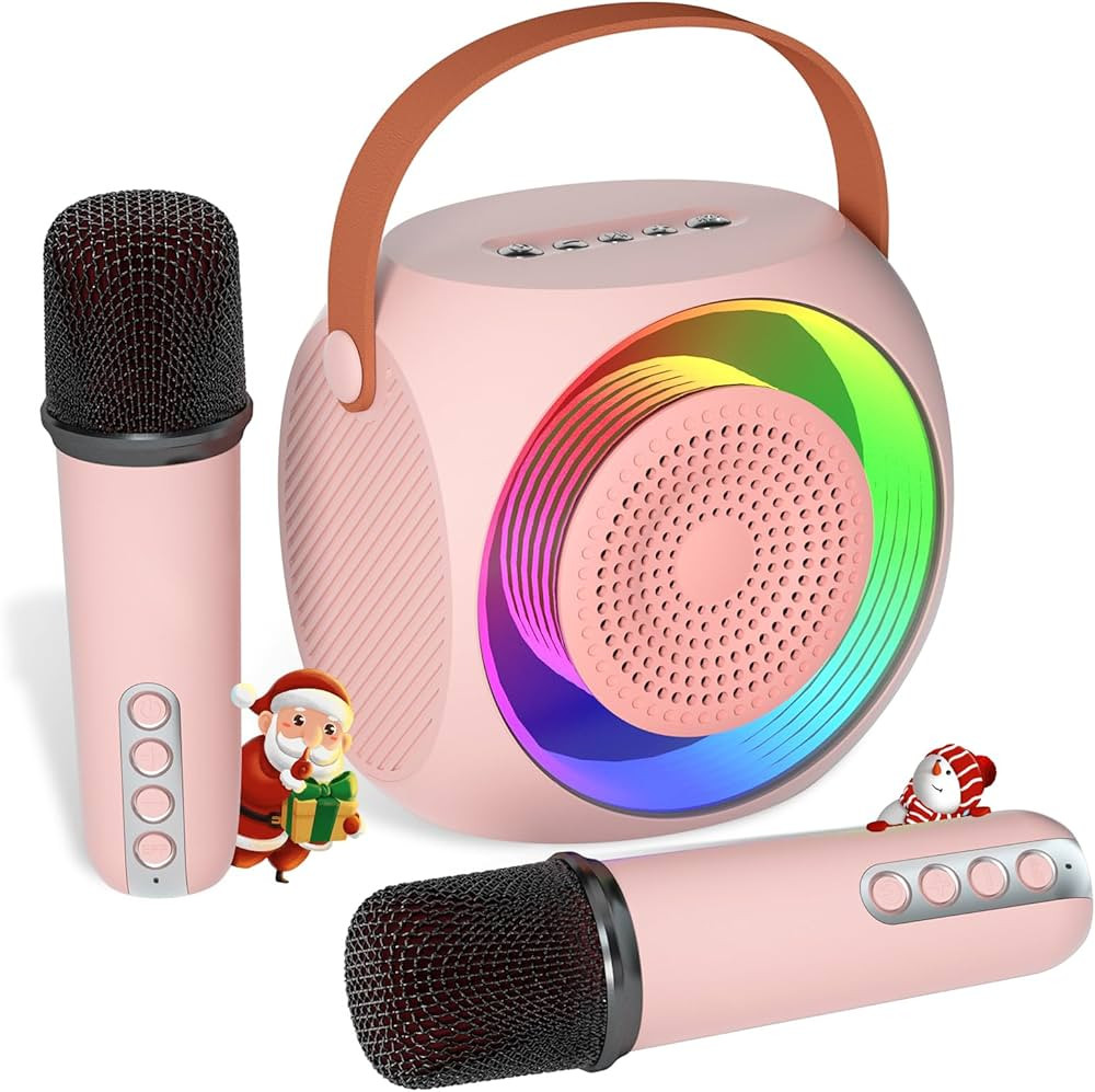 MicPioneer Karaoke Machine for Kids, Bluetooth Speaker with 2 Wireless Microphones and LED Lights... | Amazon (US)