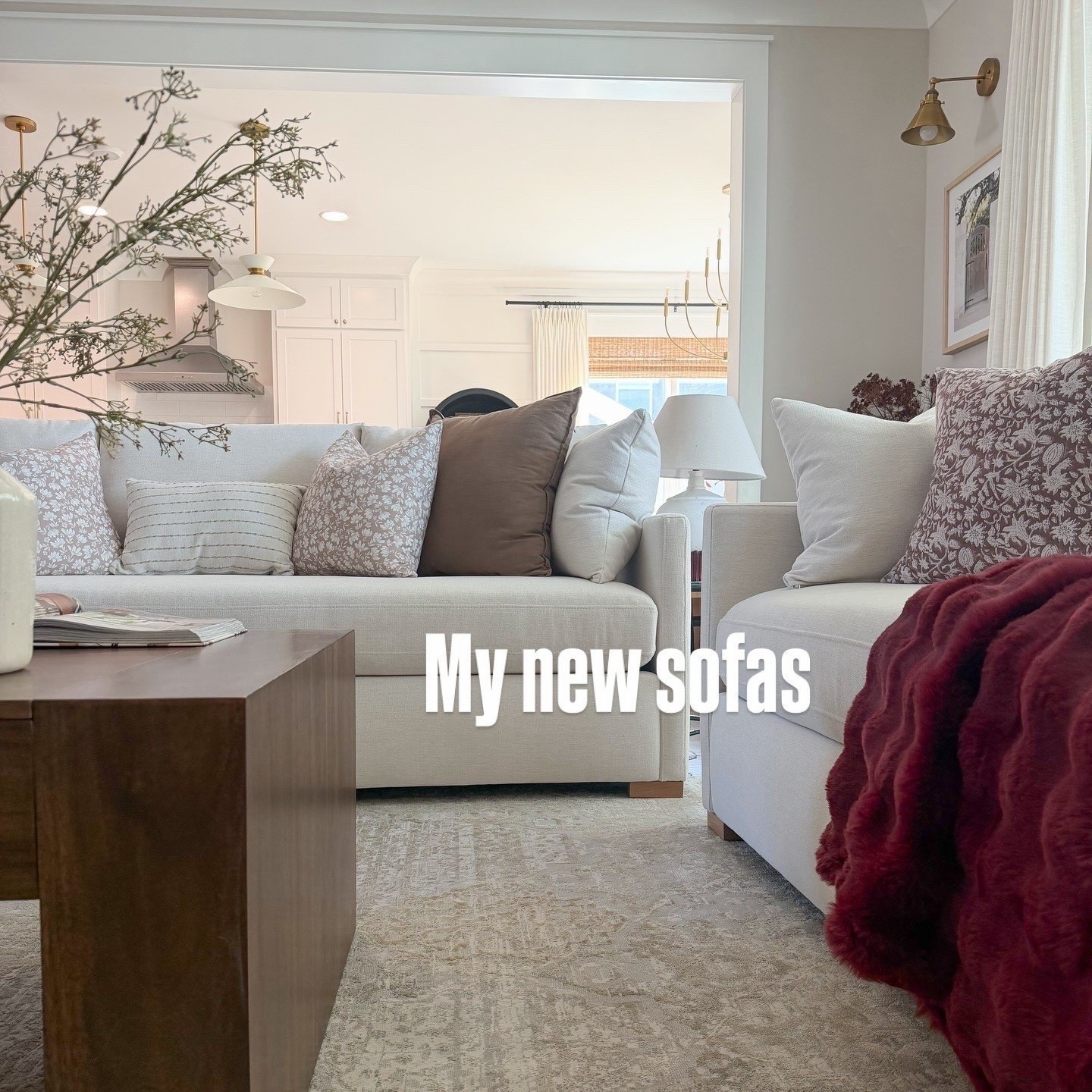 Three seasons room, living room decor, modern sectional, neutral sofa, white sofa, neutral sectional, modern organic style, modern transitional, coffee table 

#LTKHome