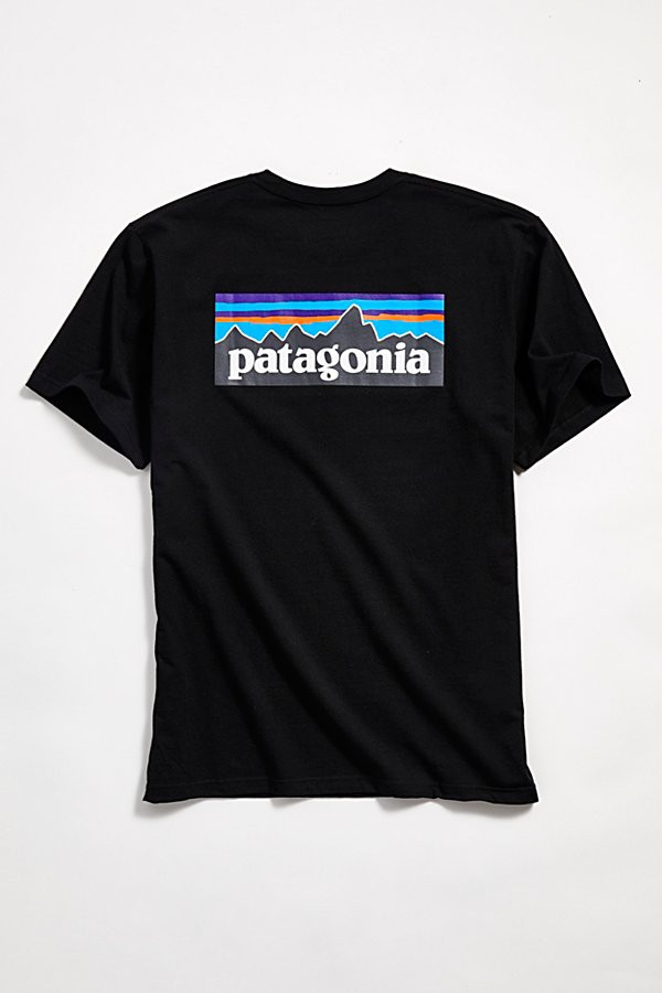 Patagonia P-6 Logo Tee - Black L at Urban Outfitters | Urban Outfitters (US and RoW)