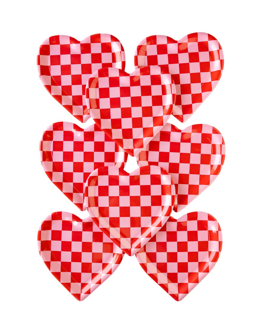 Checkered Heart Shaped Paper Plate | My Mind's Eye