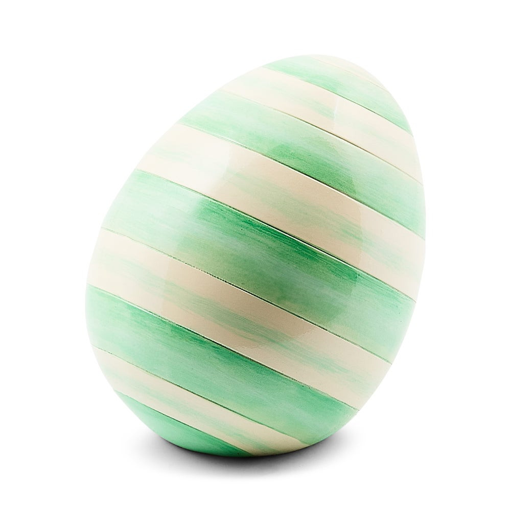 Mint Stripe Mini Egg | MacKenzie-Childs