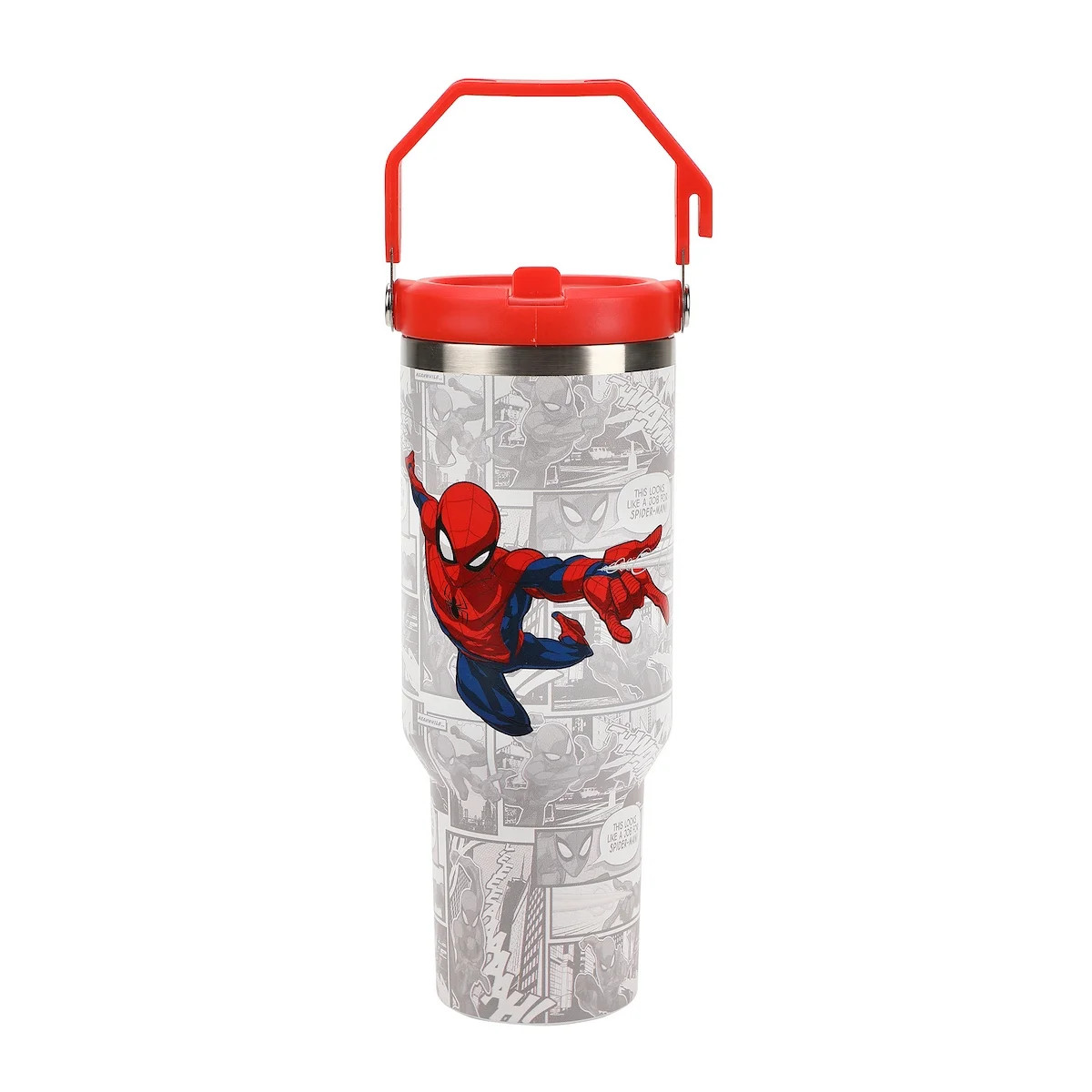Spider-Man Web Swinging Poses White 40 Oz Stainless Steel Water Bottle | Walmart (US)