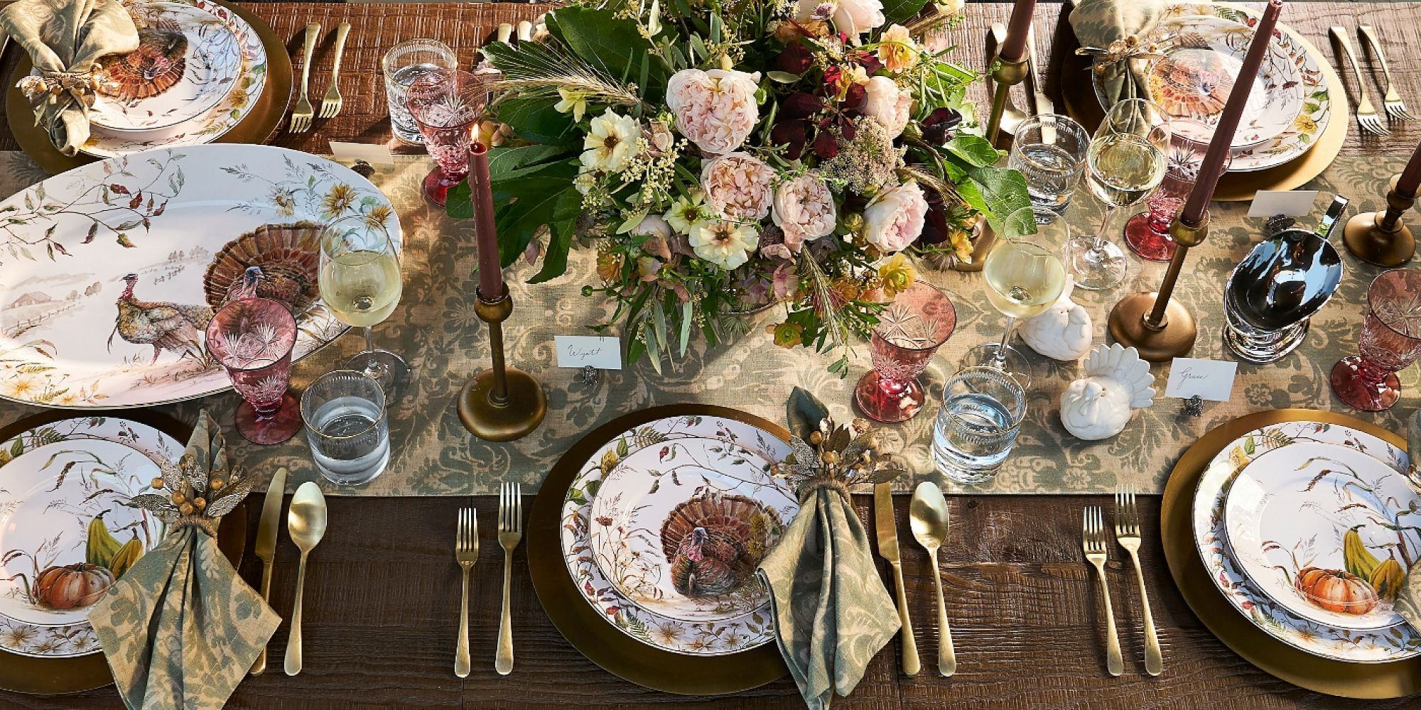 Stella Damask Organic Cotton Napkins - Set of 4 | Pottery Barn (US)