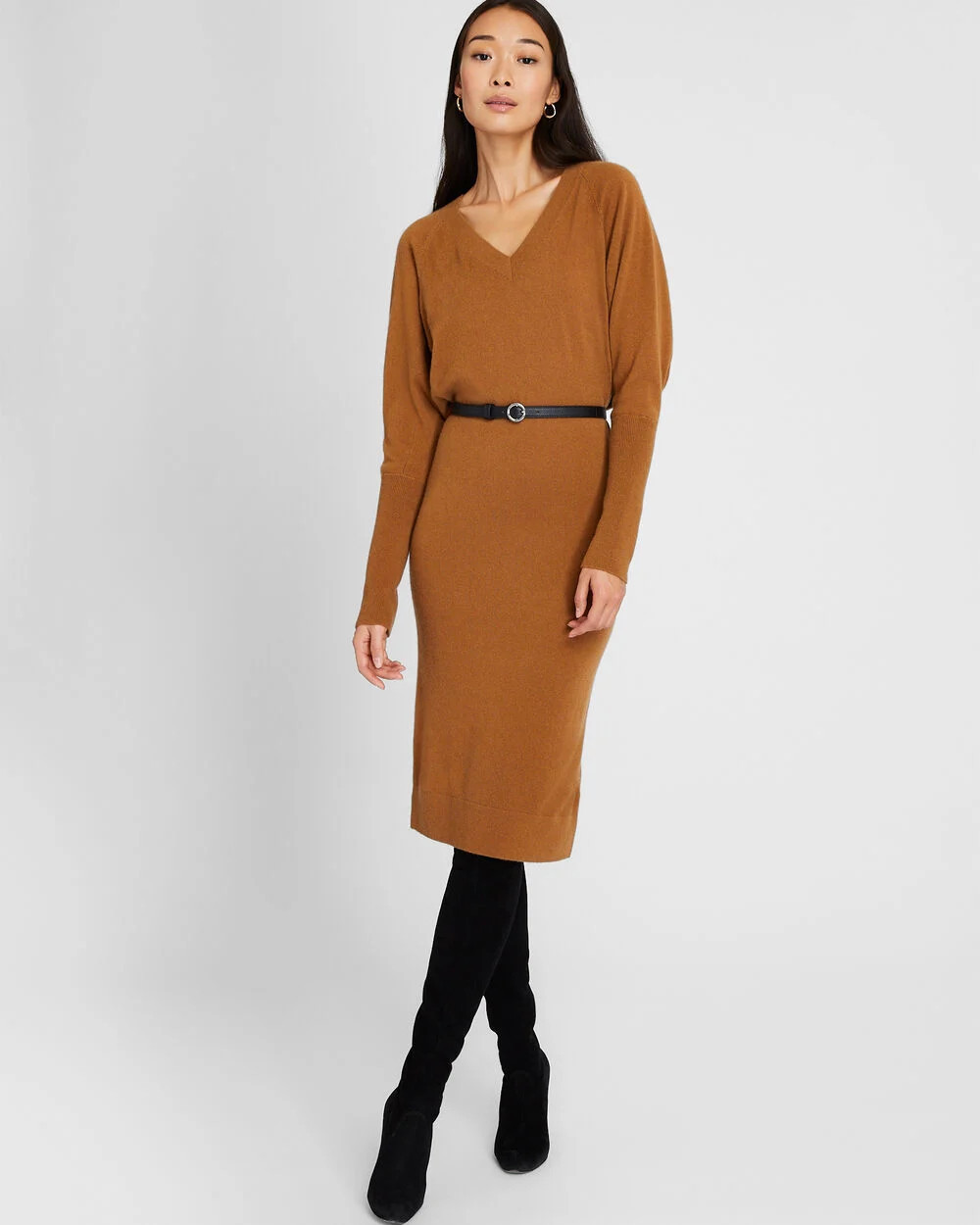 Cashmere Dolman V-Neck Dress | Club Monaco (Global)