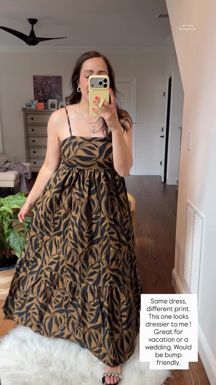 Same dress, different print. This one looks dressier to me ! Great for vacation or a wedding. Would be bump friendly.  @target @targetstyle