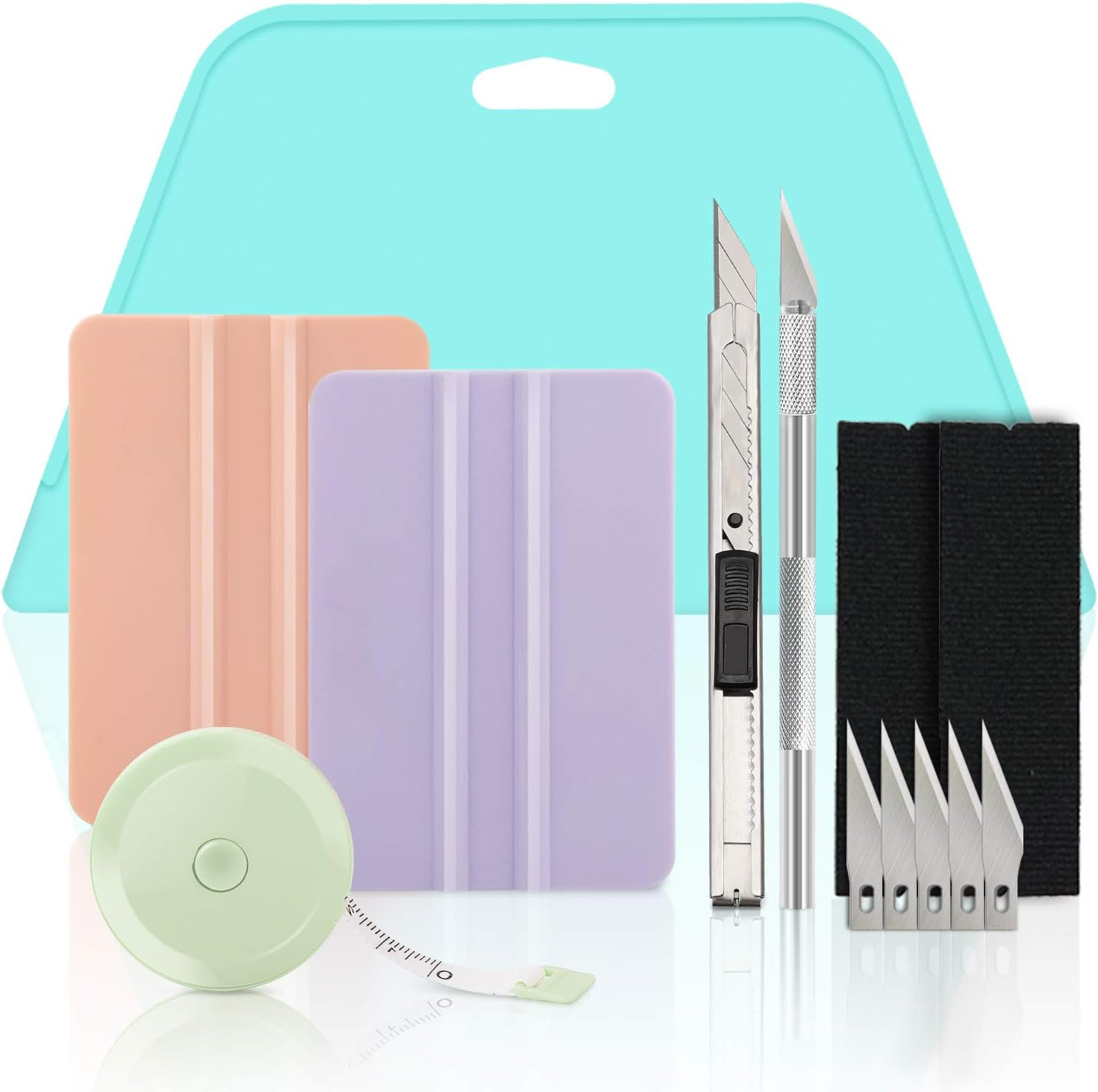 tiptopcarbon Wallpaper Smoothing Tool Kit for Contact Paper Adhesive Vinyl with Squeegees Knife a... | Amazon (US)
