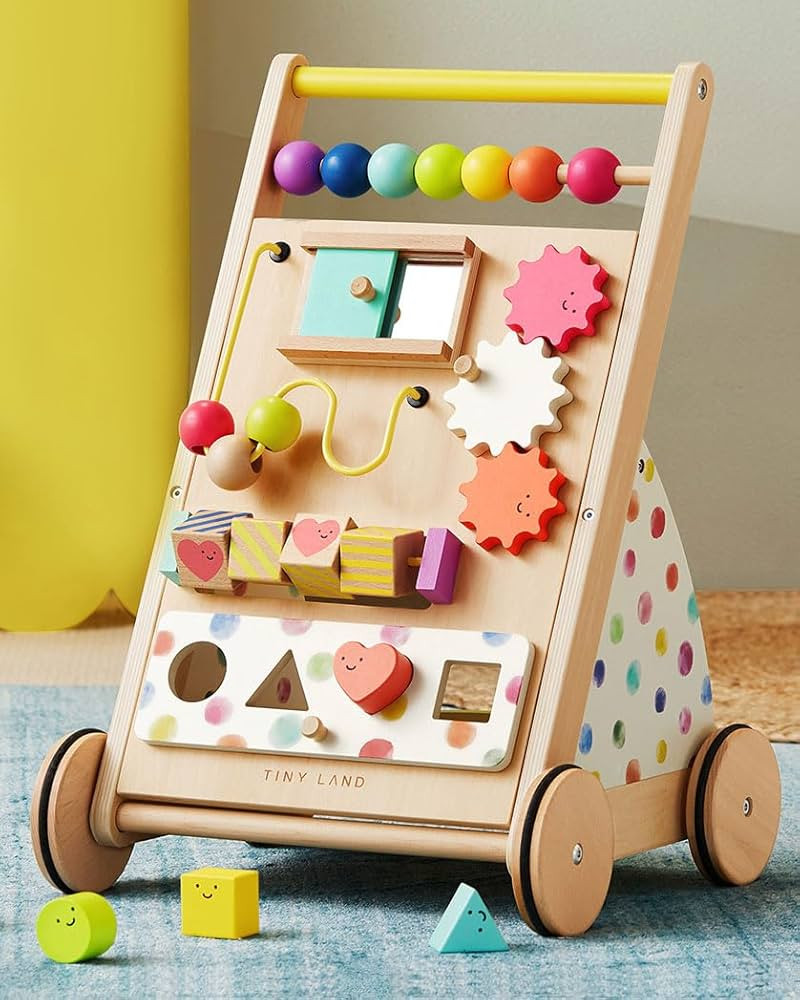 Tiny Land Wooden Baby Walker, Adjustable Speed Baby Push Walker for Boys and Girls, Montessori Ac... | Amazon (US)