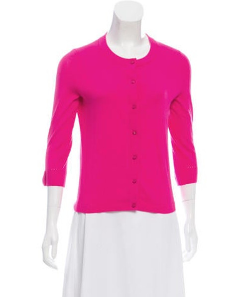 Kate Spade New York Scoop Neck Cardigan Pink | The RealReal