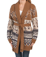 Tribal Belted Cardigan | TJ Maxx