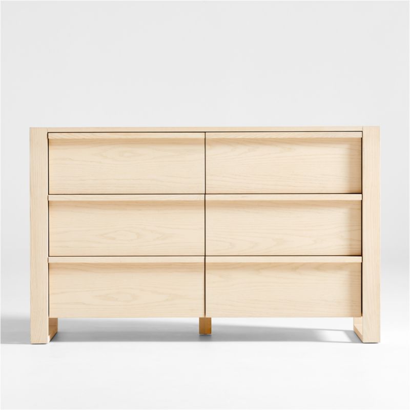 Gemini Kids Light Ash Wood 6-Drawer Wide Dresser + Reviews | Crate & Kids | Crate & Barrel