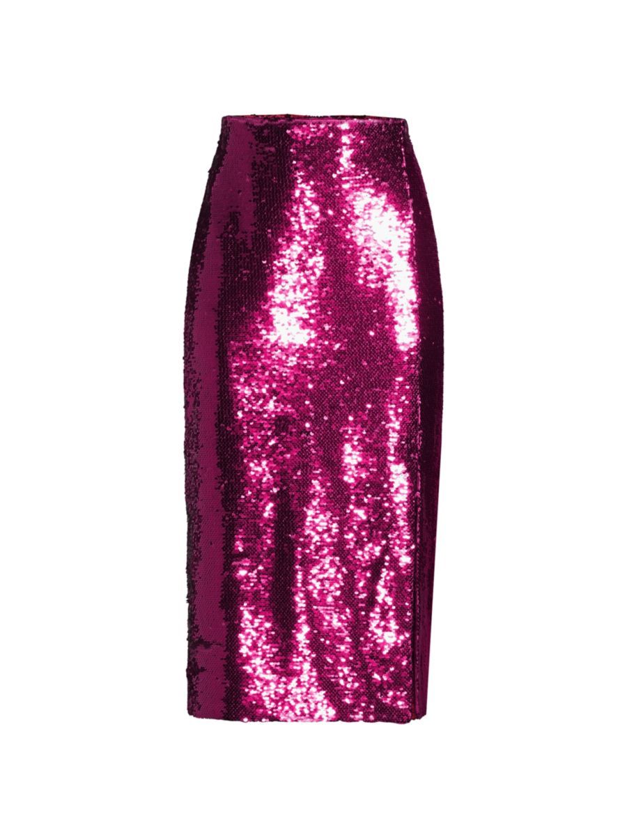 Shop Milly Santanna Sequined Midi-Skirt | Saks Fifth Avenue | Saks Fifth Avenue