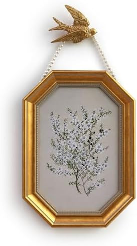 SoochART Gold Framed Canvas Wall Art Vintage Decor, Manuk Botanical Prints,8"x12" Picture Frame f... | Amazon (US)