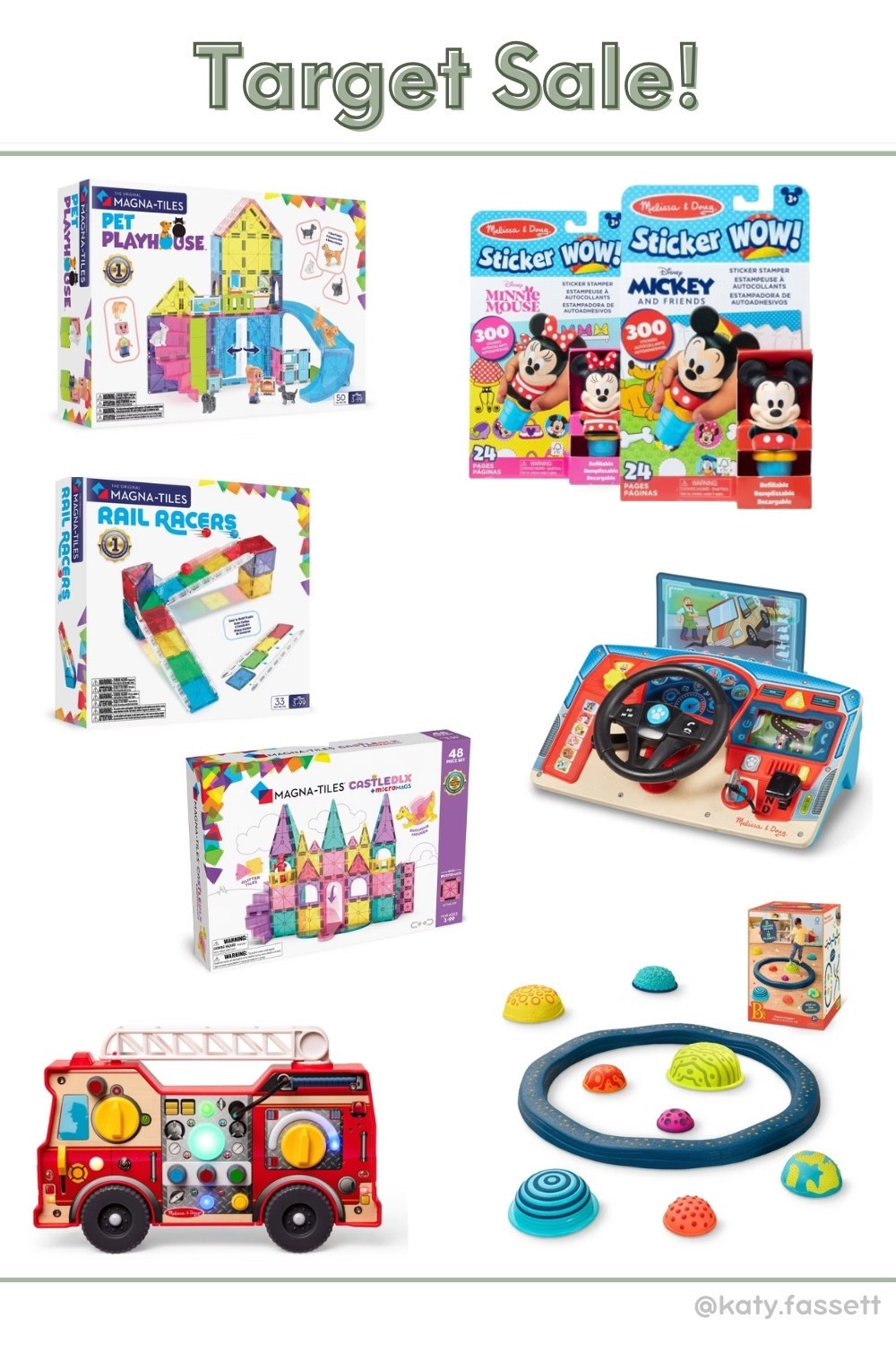 Some other cool toys Target has on sale! We love magnatiles at our house!! Also those sticker dot activity books would be so cute for stocking stuffer! 