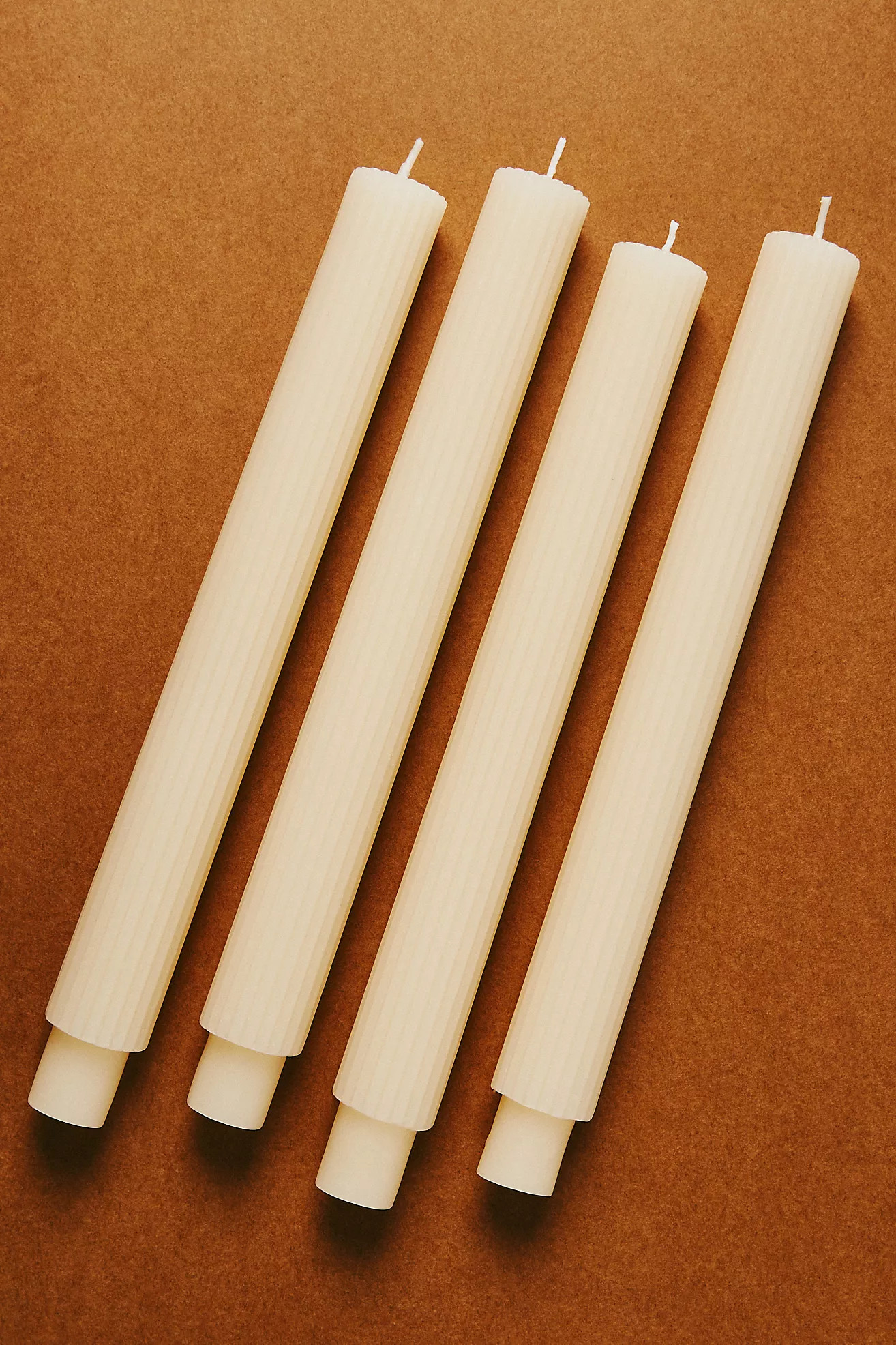 Fluted Taper Candles, Set of 4 | Anthropologie (US)