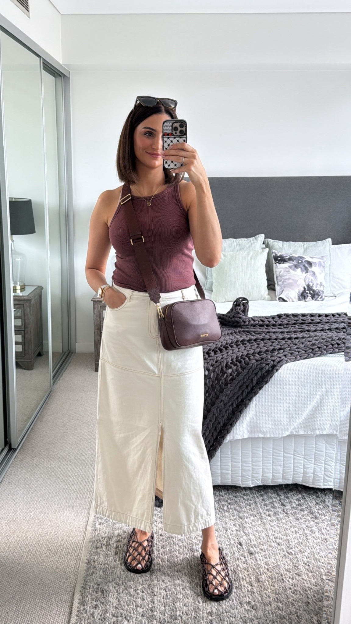 Wearing size 12 in skirt, M in top and 42 in sandals x 

#LTKspring #LTKaustralia #LTKsale