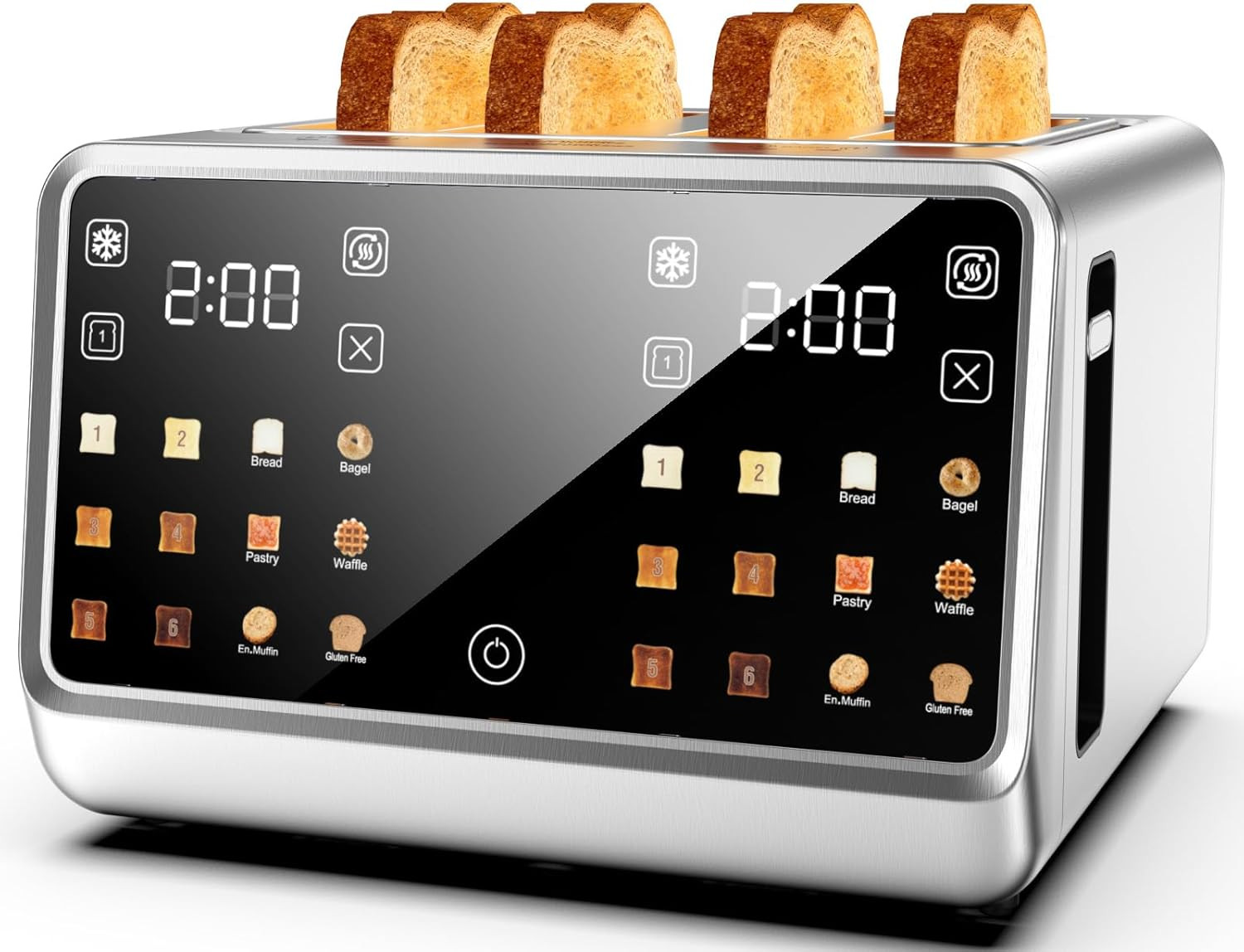 Smart Toaster 4 Slice Wide Slot– Dual Digital TouchScreen & Independent Control for Family | 18... | Amazon (US)