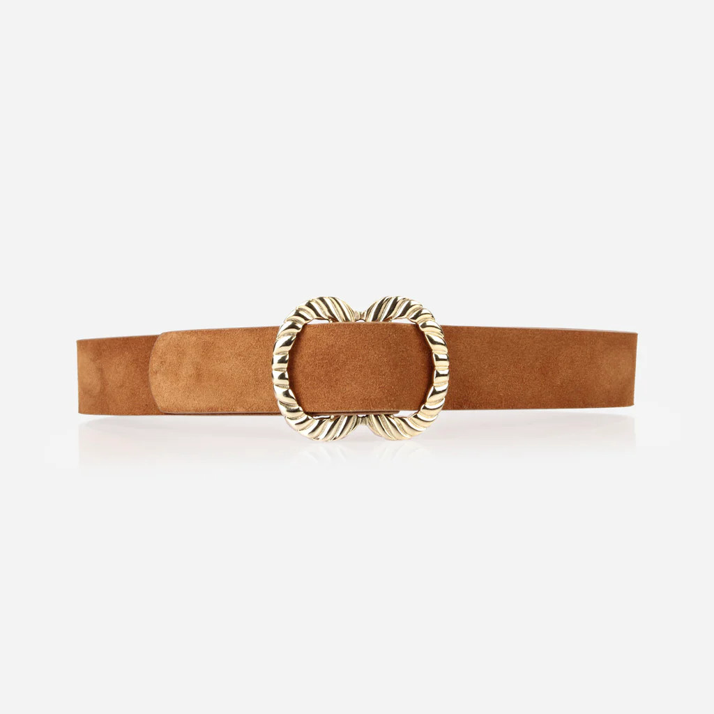 The Infinite Belt Gold Lion Suede | Poppy Barley