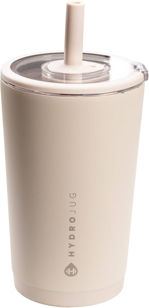 HydroJug Everyday Tumbler 14 oz – Ceramic-Lined Insulated Tumbler with Straw and Soft-Touch Lid... | Amazon (US)