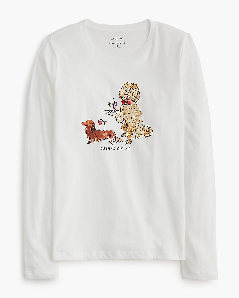 Long-sleeve cocktail dogs graphic tee | J.Crew Factory