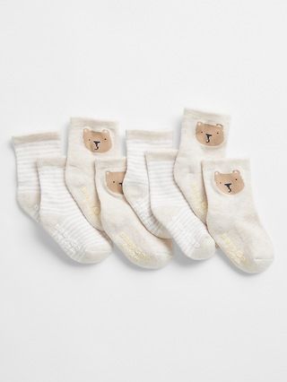 babyGap Bear Graphic Socks (4-Pack) | Gap Factory