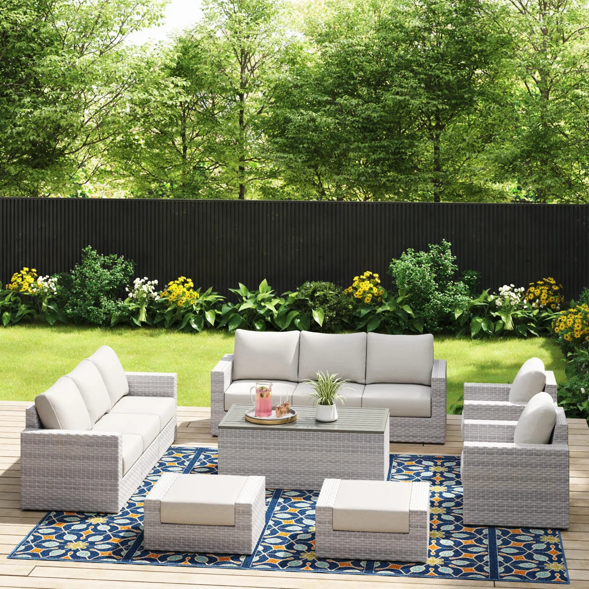 Avrahom 9-Piece Deep Seating Set | Wayfair North America