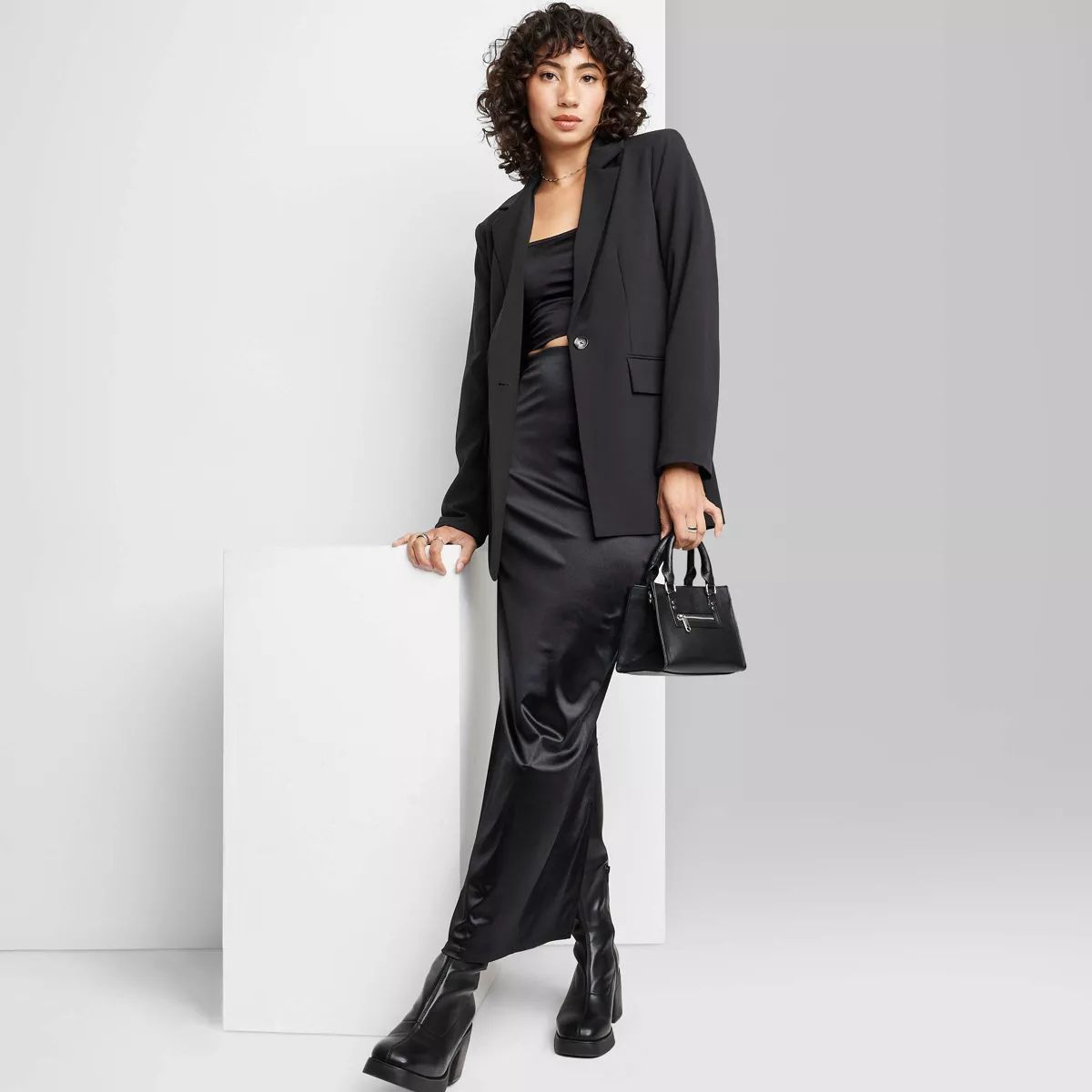 Women's Oversized Party Blazer - Wild Fable™ Black XL | Target