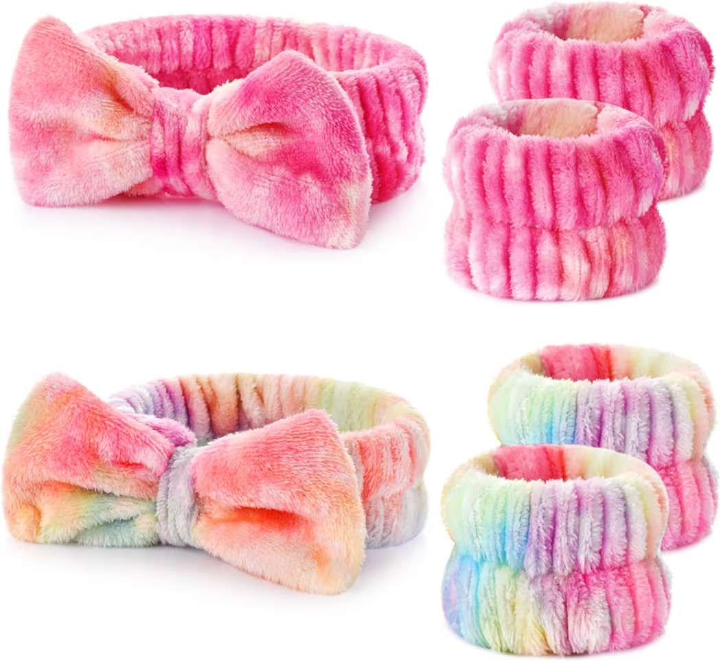 Amazon.com: Wteehn 6pcs Headband and Wristband for Face Washing, Makeup Spa Skincare Headband, Sk... | Amazon (US)