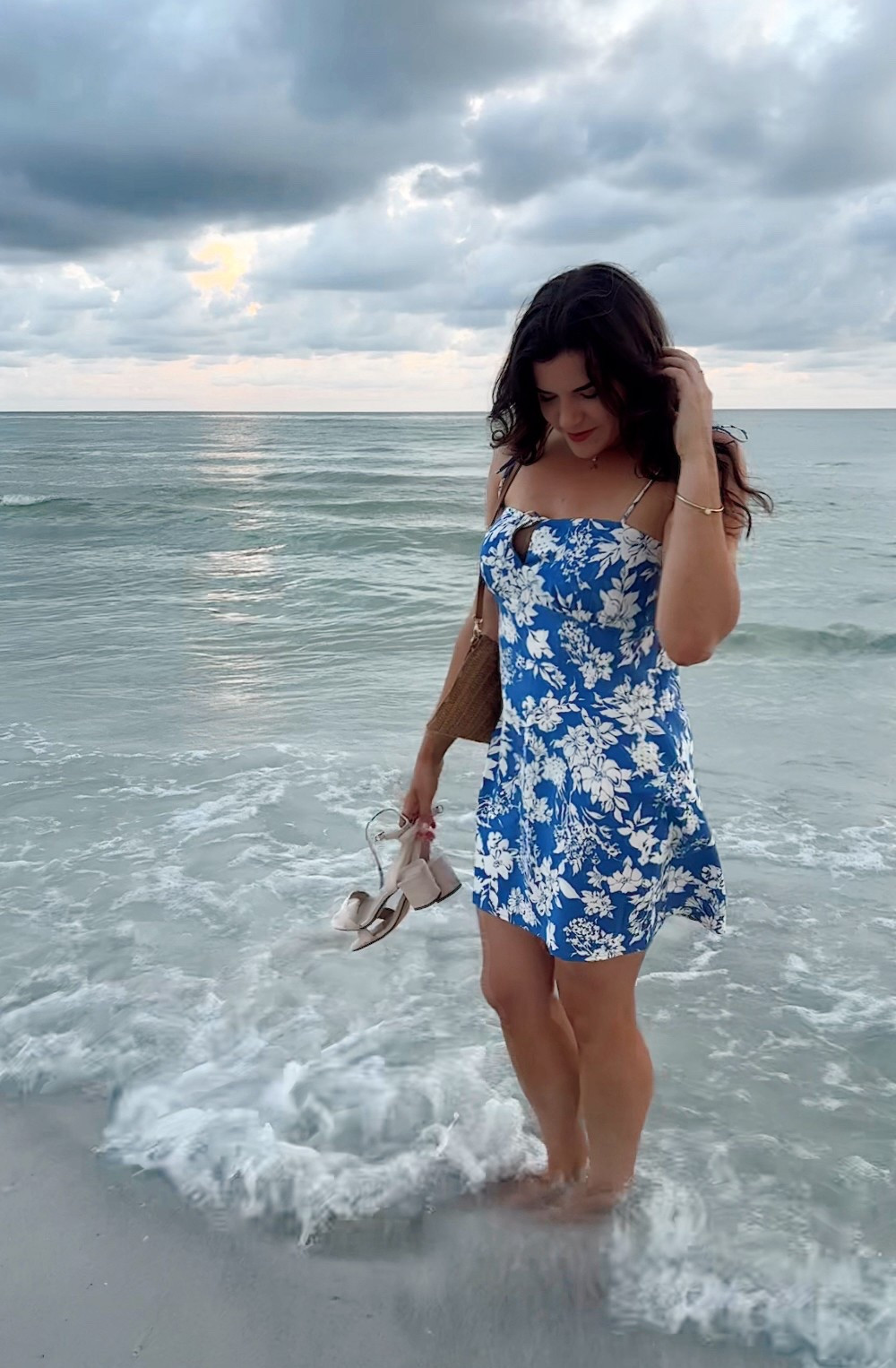 Blue floral dress from Target on my twinnie!! She has so many cute finds from Target in her suitcase🩵🌺 #Targetfinds #floralminidress 

#LTKTravel #LTKSeasonal #LTKStyleTip