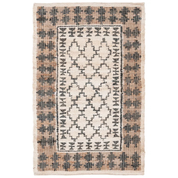 Mabel Handmade Flatweave Jute/Sisal Ivory/Gray Rug | Wayfair North America