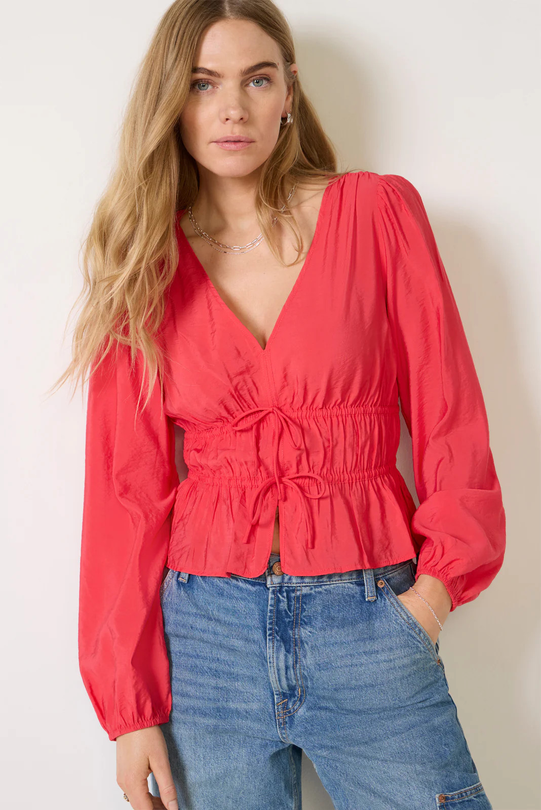 Ariana Tie Front Blouse | Evereve